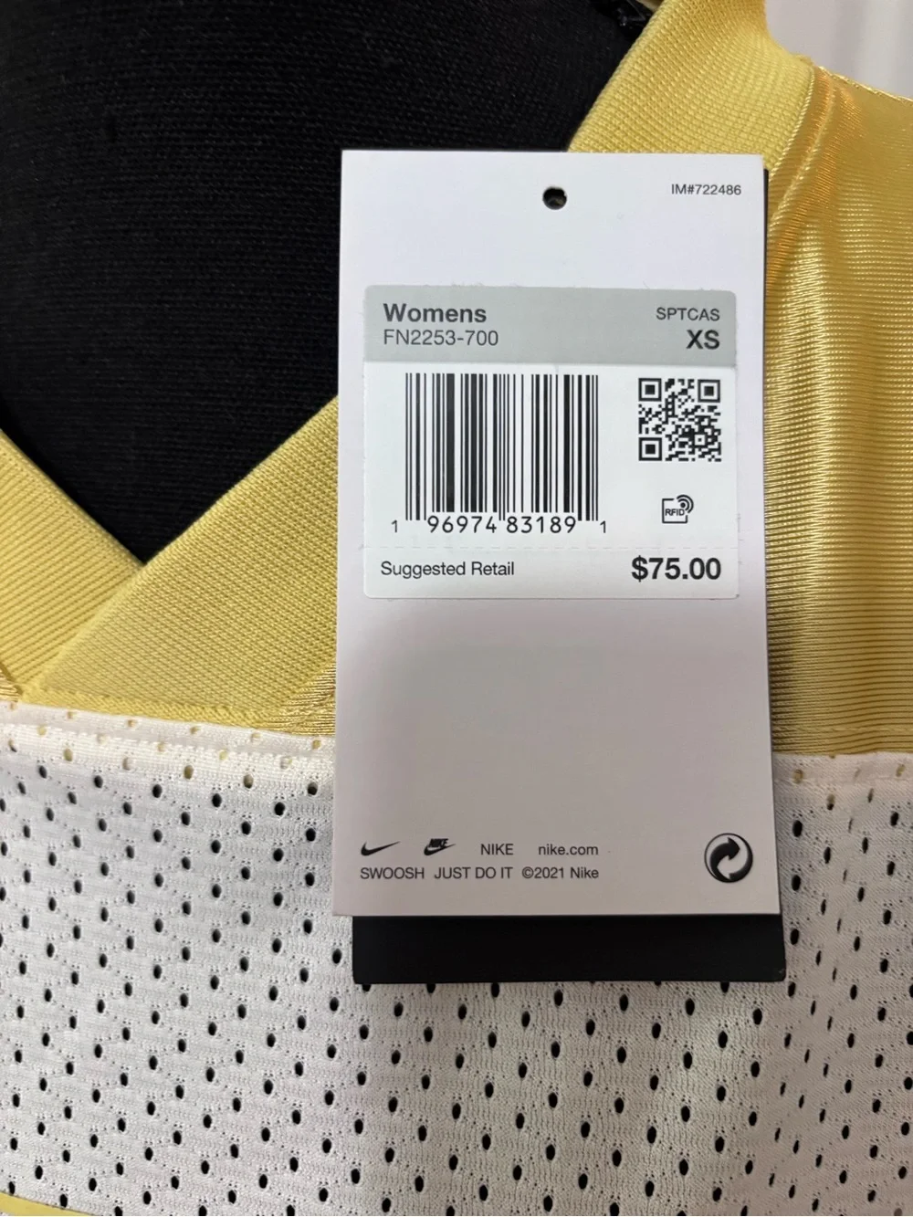 Nike Air Y2K Football Jersey Dress Womens Golden & White FN2253 -700